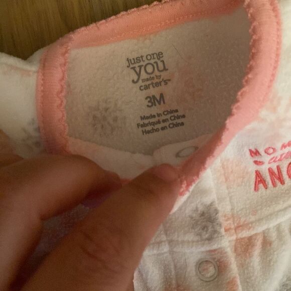 Carters micro fleece footie pajama one piece 3M - Picture 9 of 10